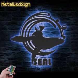 Custom-Cute-Seals-Sea-Lion-Metal-Wall-Art-LED-Light-3.jpg