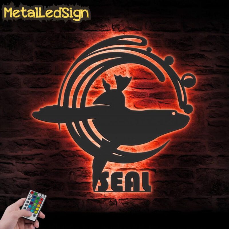 Custom-Cute-Seals-Sea-Lion-Metal-Wall-Art-LED-Light-5.jpg