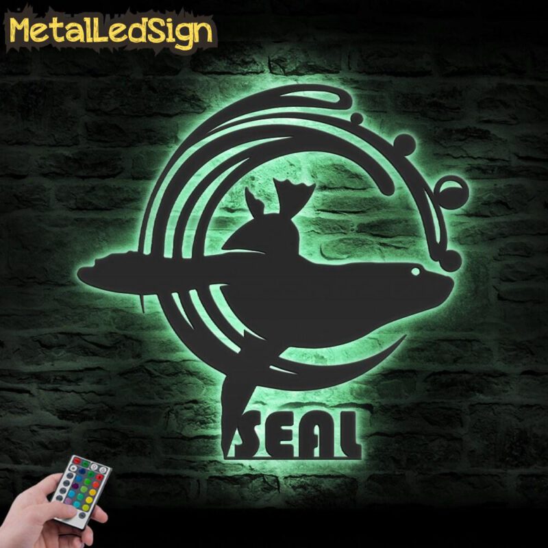 Custom-Cute-Seals-Sea-Lion-Metal-Wall-Art-LED-Light-7.jpg