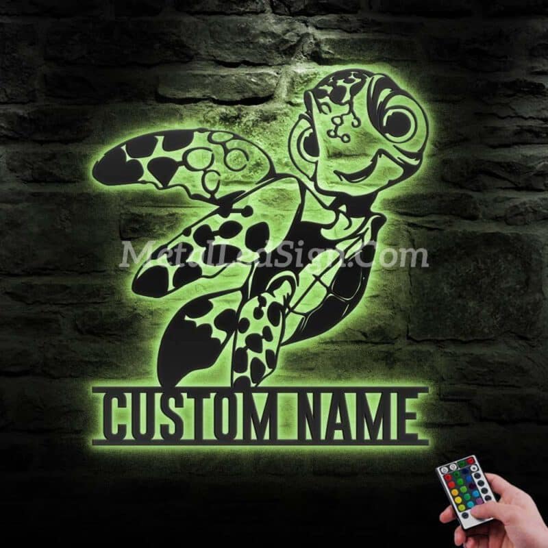 Custom-Cute-Turtle-Hawaiian-Metal-Wall-Art-Led-Light-5-1