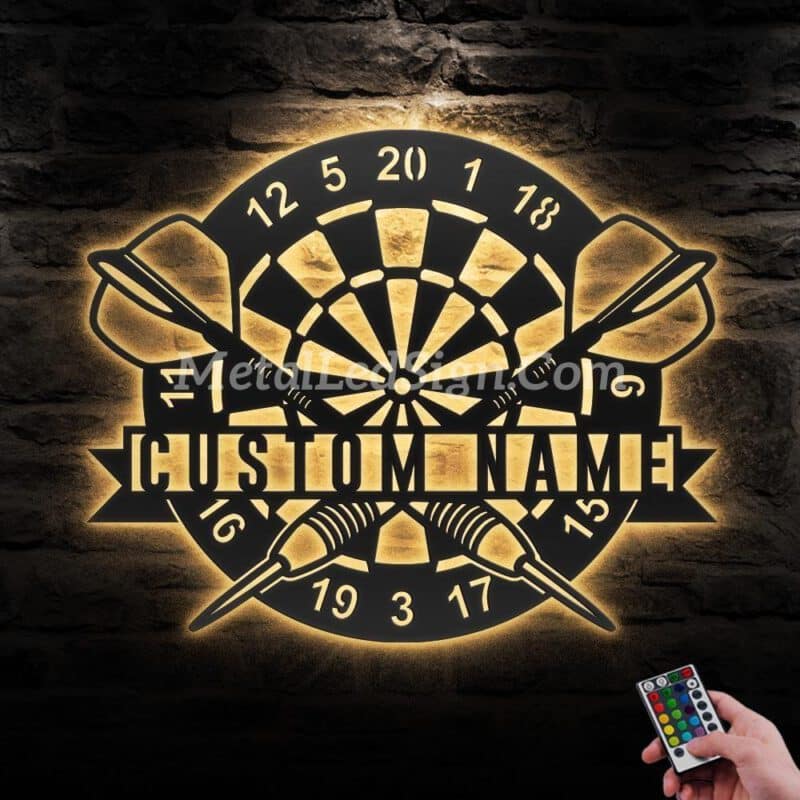 Custom-Dartboard-Dart-Game-Metal-Wall-Art-Led-Light-Images-2