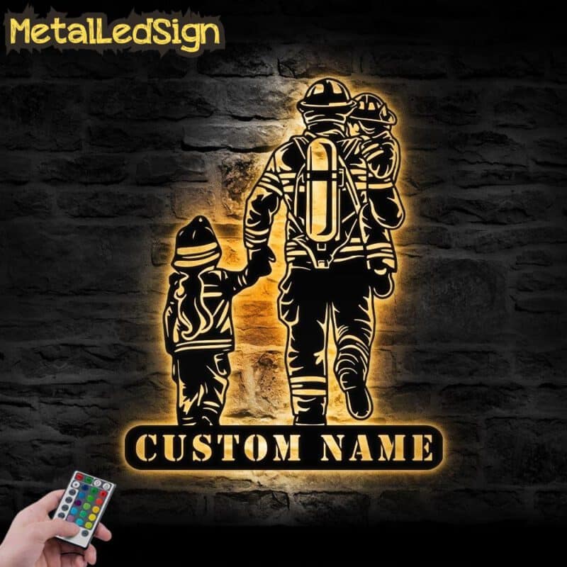 Custom-Daughter-Father-Baby-Son-Firefighter-Metal-Wall-Art-LED-Light-Images.jpg