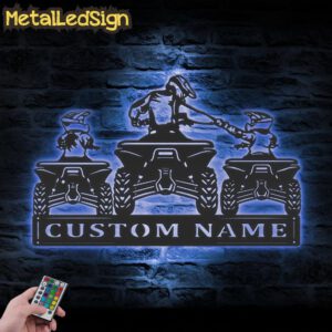 Custom-Daughter-Father-Son-ATV-Quad-Biker-Metal-Wall-Art-LED-Light-3.jpg