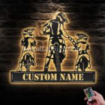 Custom-Daughter-Father-Son-Motocross-Biker-Metal-Wall-Art-Led-Light-Images-1