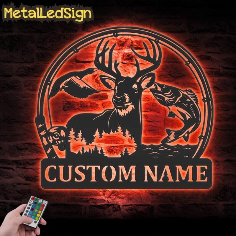 Custom-Deer-Duck-And-Bass-Fishing-Metal-Wall-Art-LED-Light-5.jpg