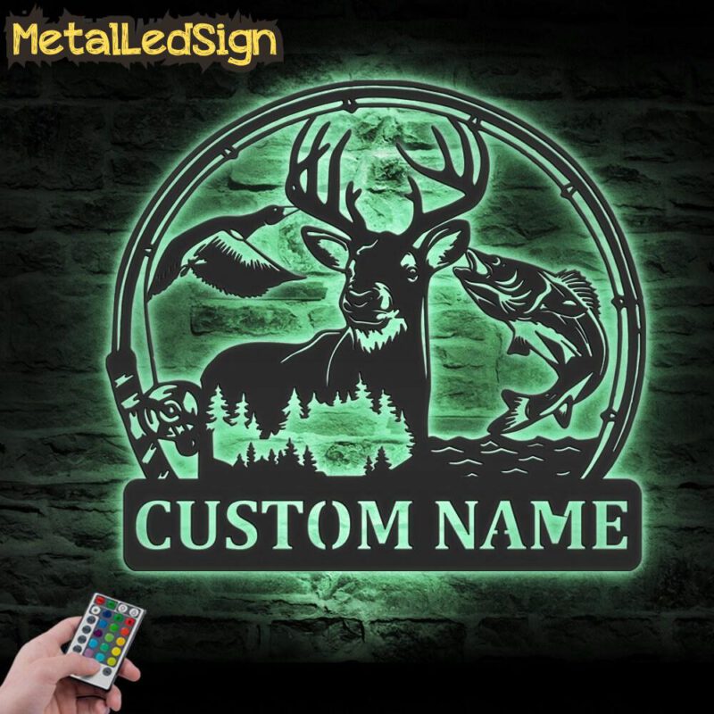 Custom-Deer-Duck-And-Bass-Fishing-Metal-Wall-Art-LED-Light-7.jpg