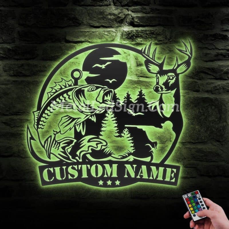 Custom-Deer-Fishing-Metal-Wall-Art-Led-Light-2