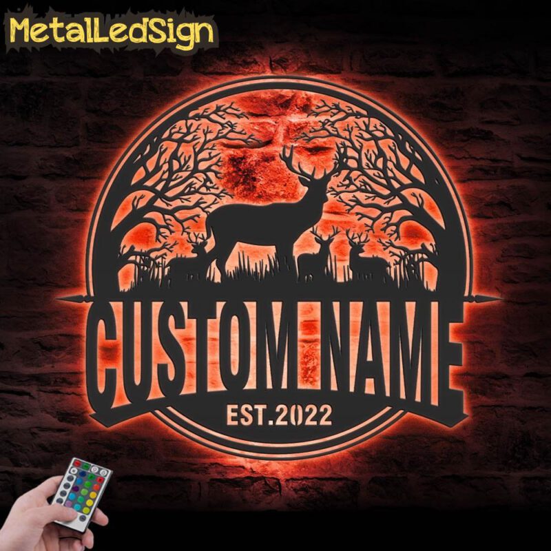 Custom-Deer-Hunting-Metal-Wall-Art-LED-Light-5.jpg