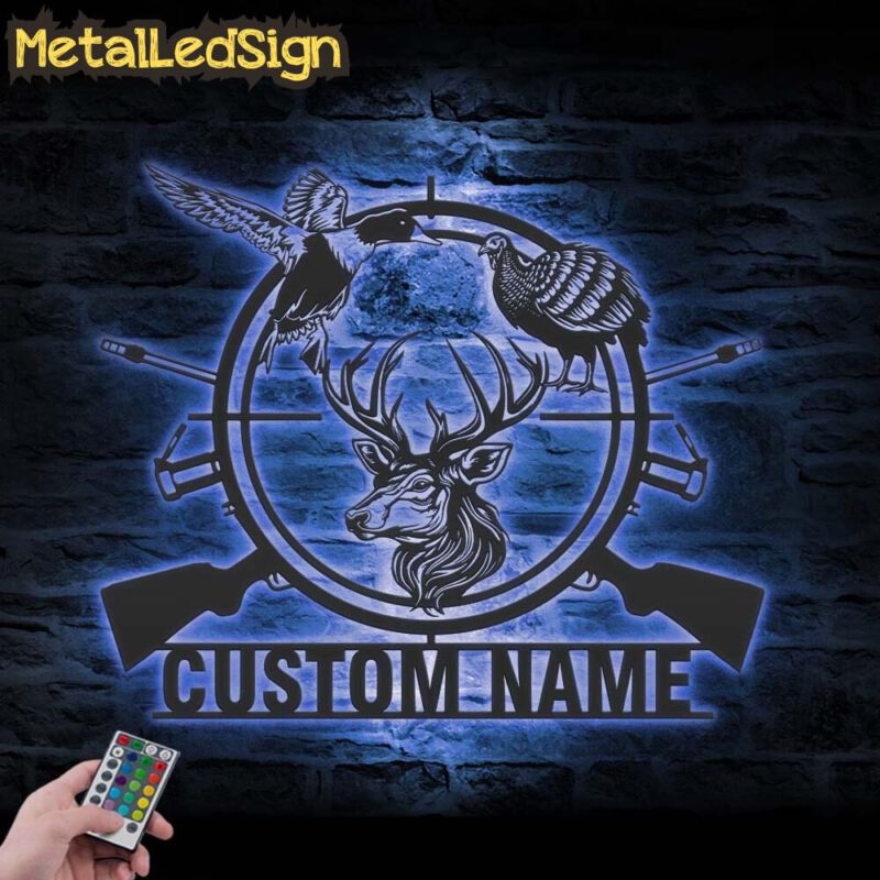 Custom-Deer-Turkey-Duck-Hunting-Metal-Wall-Art-LED-Light-3.jpg