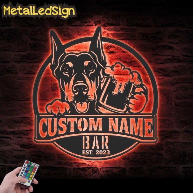 Custom-Doberman-Pinscher-Thirsty-Beer-Pub-Metal-Wall-Art-LED-Light-5.jpg