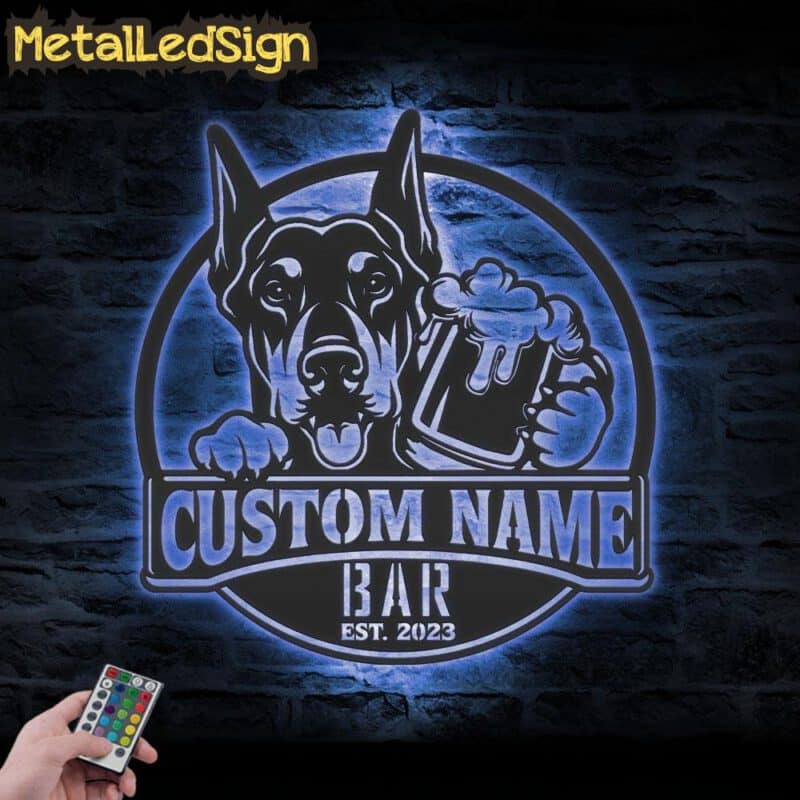 Custom-Doberman-Pinscher-Thirsty-Beer-Pub-Metal-Wall-Art-LED-Light-7.jpg