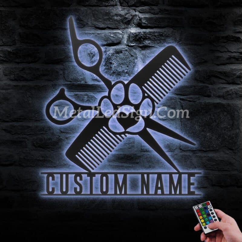 Custom-Dog-Grooming-Hair-Salon-Metal-Wall-Art-Led-Light-3-7