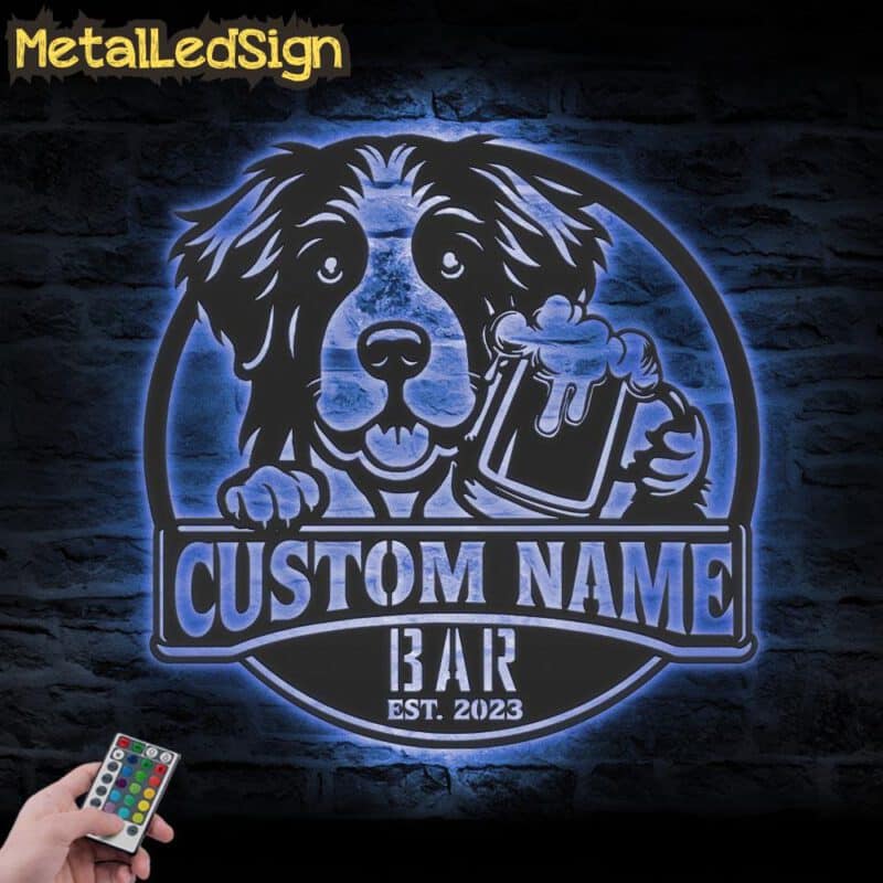 Custom-Drentsche-Patrijshond-Thirsty-Beer-Pub-Metal-Wall-Art-LED-Light-3.jpg