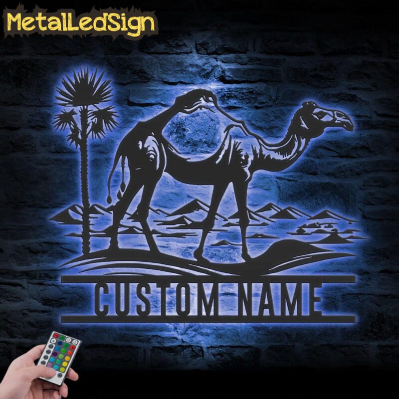 Custom-Dromedary-Camel-Metal-Wall-Art-LED-Light-3.jpg