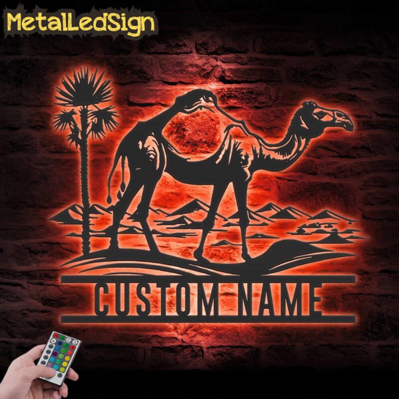 Custom-Dromedary-Camel-Metal-Wall-Art-LED-Light-5.jpg