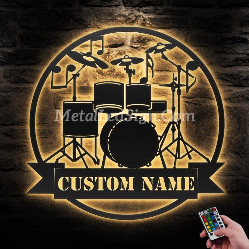 Custom-Drum-Musical-Instrument-Metal-Wall-Art-Led-Light-Images-7