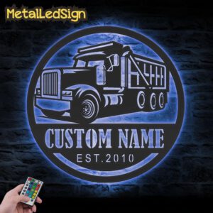 Custom-Drump-Truck-Driver-Metal-Wall-Art-Led-Light-3-7