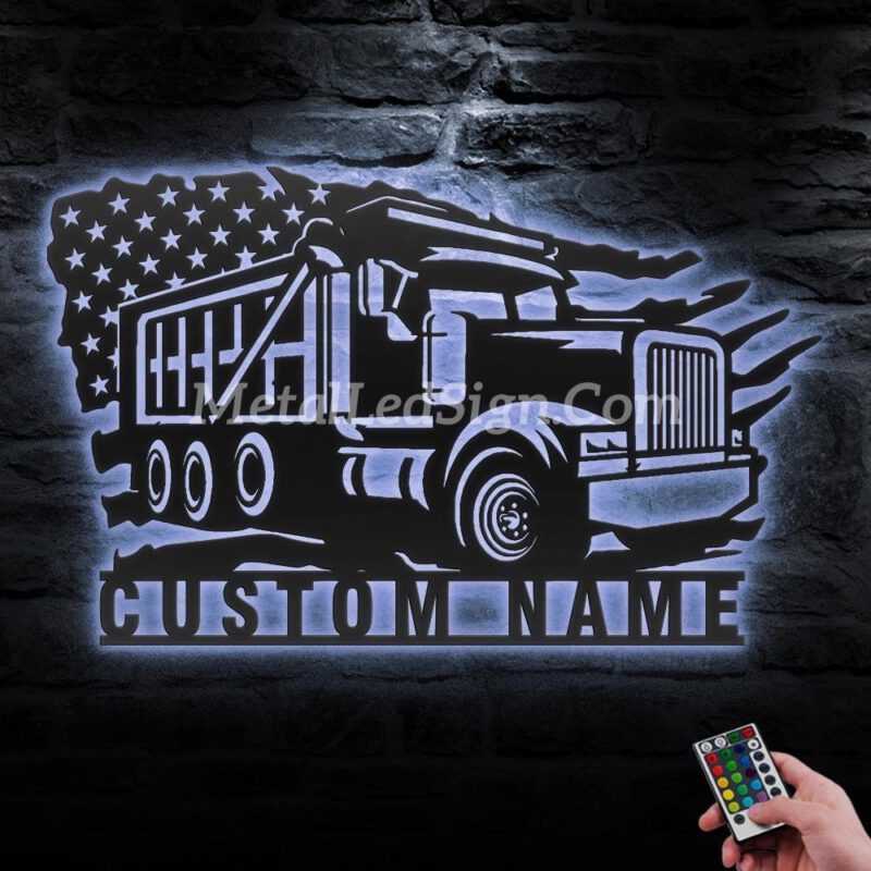 Custom-Drump-Truck-Driver-Metal-Wall-Art-Led-Light-3-8