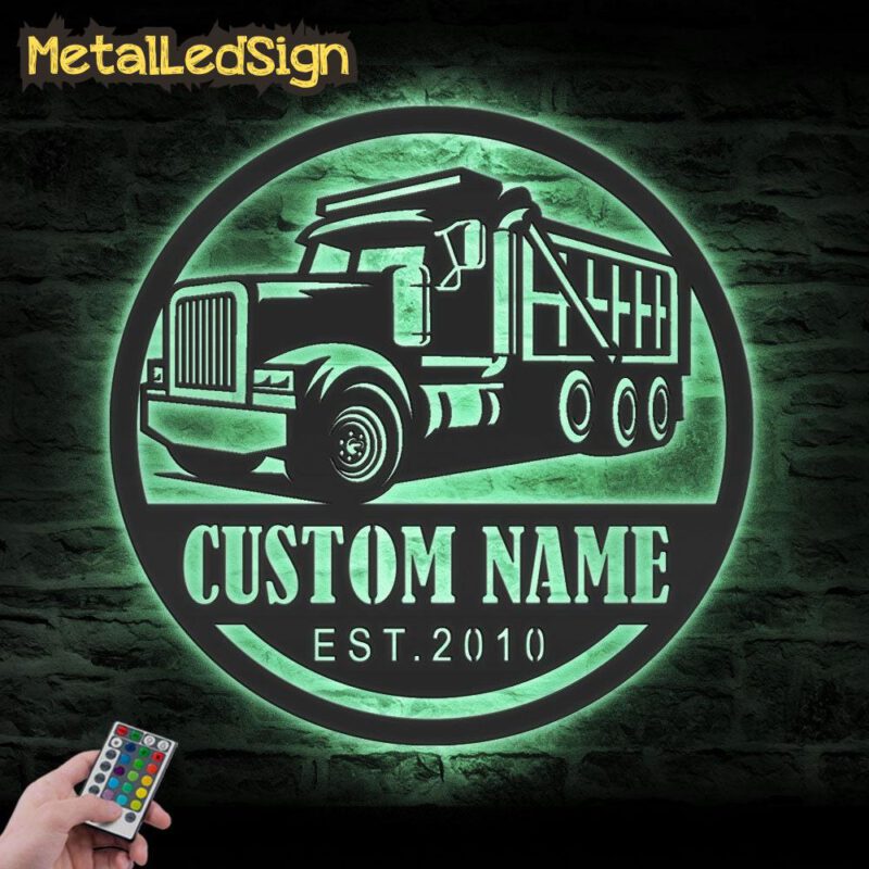 Custom-Drump-Truck-Driver-Metal-Wall-Art-Led-Light-7-7