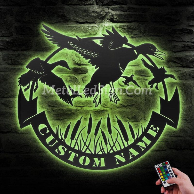 Custom-Duck-Hunting-Metal-Wall-Art-Led-Light-6-1