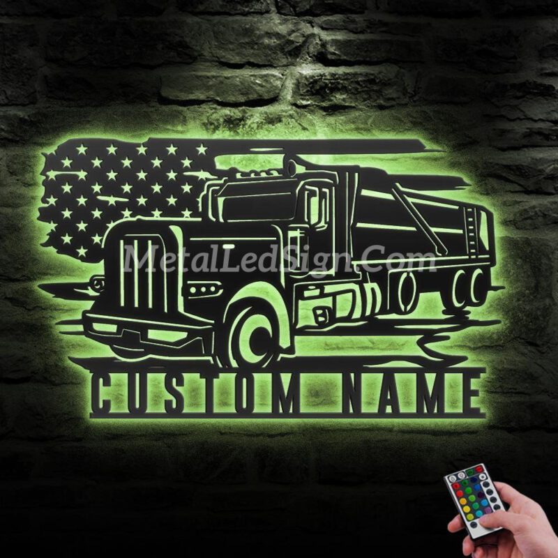 Custom-Dump-Truck-Driver-Metal-Wall-Art-Led-Light-6