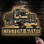 Custom-Dump-Truck-Driver-Metal-Wall-Art-Led-Light-Images-1