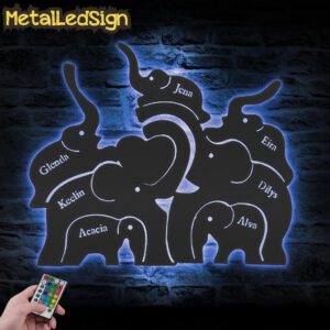 Custom-Elephant-Mom-Son-Father-Metal-Wall-Art-LED-Light-3.jpg