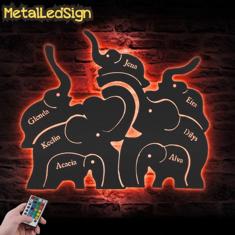 Custom-Elephant-Mom-Son-Father-Metal-Wall-Art-LED-Light-5.jpg