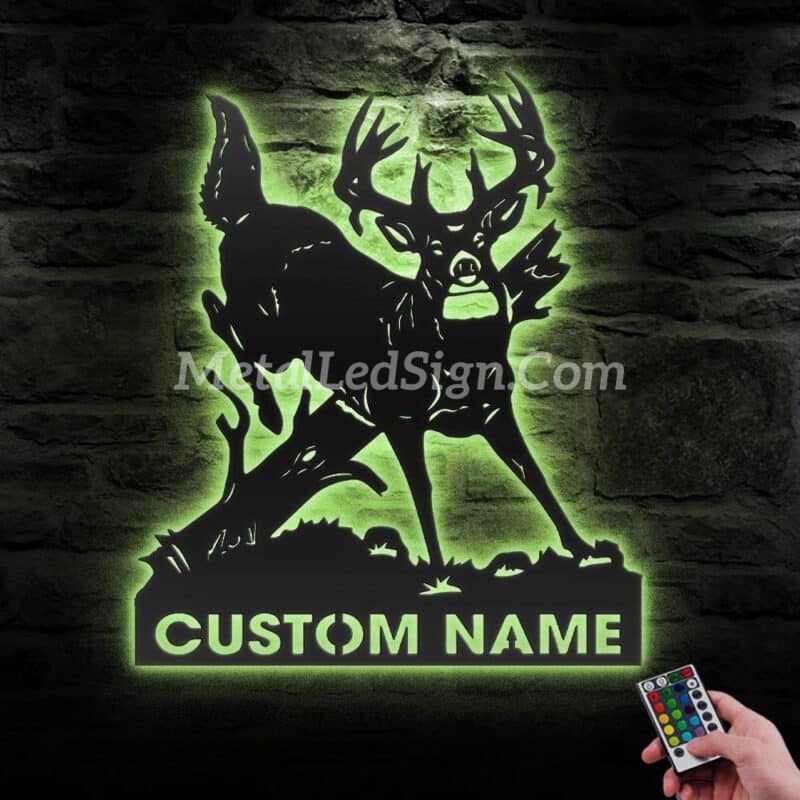 Custom-Elk-Deer-Hunting-Metal-Wall-Art-Led-Light-2-1