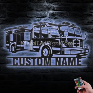 Custom-Engine-Fire-Truck-Driver-Metal-Wall-Art-Led-Light-3-3