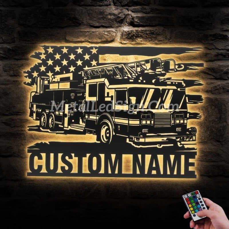 Custom-Engine-Fire-Truck-Driver-Metal-Wall-Art-Led-Light-Images-3