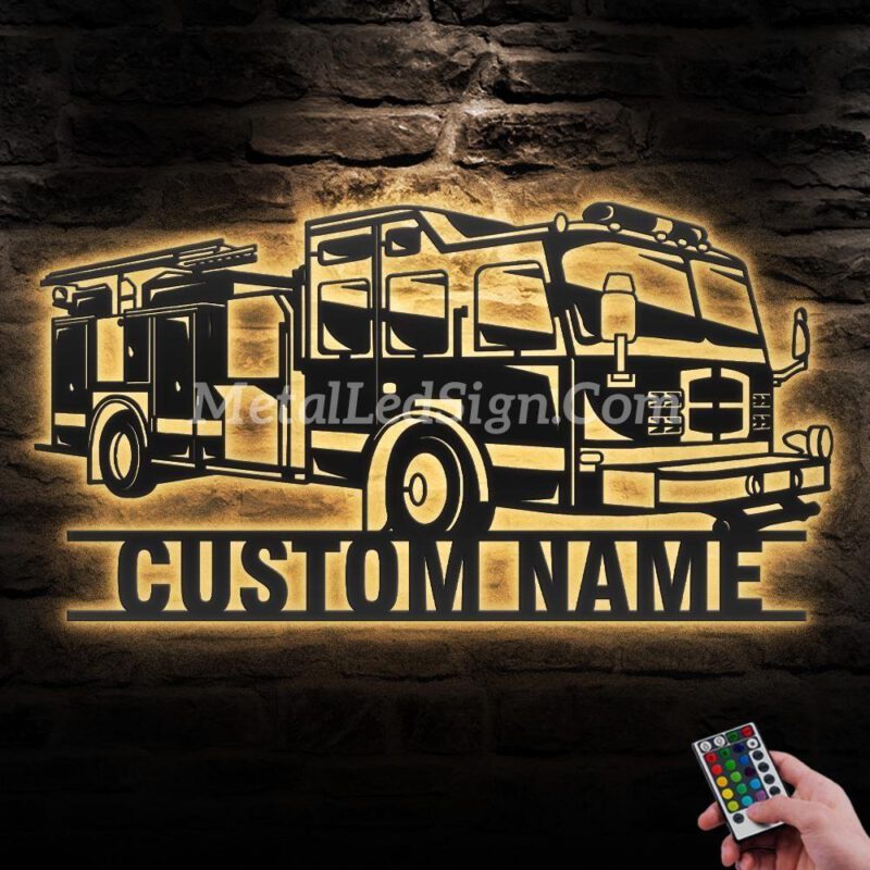 Custom-Engine-Fire-Truck-Driver-Metal-Wall-Art-Led-Light-Images-4