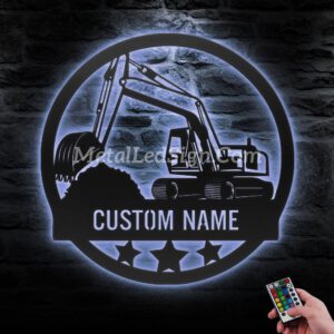 Custom-Excavator-Driver-Metal-Wall-Art-Led-Light-3-8