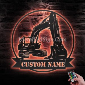 Custom-Excavator-Driver-Metal-Wall-Art-Led-Light-5-7