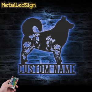 Custom-FLoral-Alaskan-Malamutes-Metal-Wall-Art-LED-Light-3.jpg