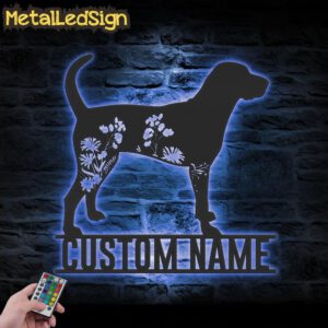 Custom-FLoral-American-English-Coonhound-Metal-Wall-Art-LED-Light-3.jpg