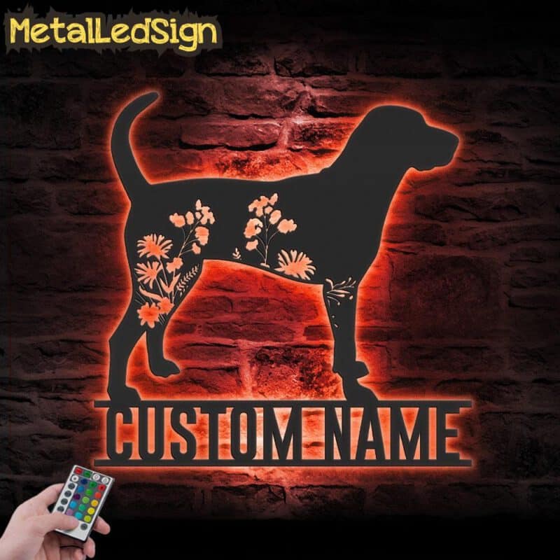 Custom-FLoral-American-English-Coonhound-Metal-Wall-Art-LED-Light-5.jpg