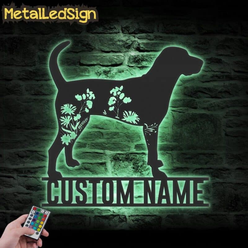 Custom-FLoral-American-English-Coonhound-Metal-Wall-Art-LED-Light-7.jpg