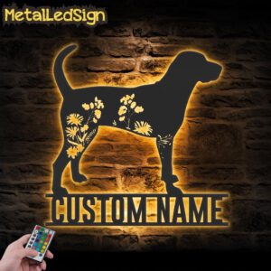 Custom-FLoral-American-English-Coonhound-Metal-Wall-Art-LED-Light-Images.jpg