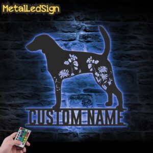 Custom-FLoral-American-Foxhound-Metal-Wall-Art-LED-Light-3.jpg