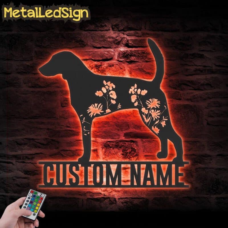 Custom-FLoral-American-Foxhound-Metal-Wall-Art-LED-Light-5.jpg