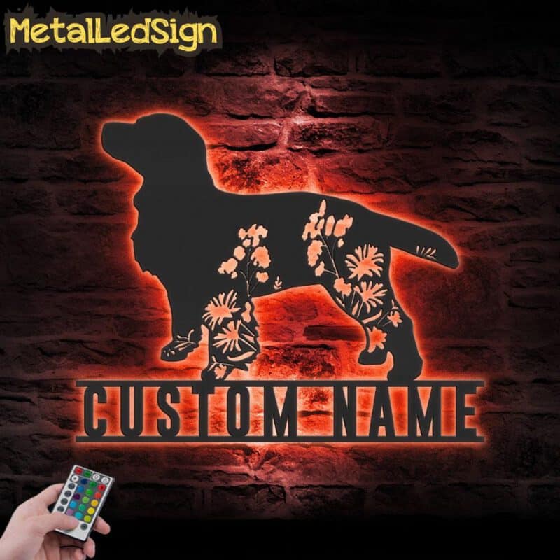 Custom-FLoral-American-Water-Spaniel-Metal-Wall-Art-LED-Light-5.jpg