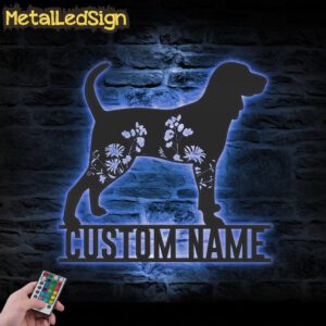 Custom-FLoral-Black-and-Tan-Coonhound-Metal-Wall-Art-LED-Light-3.jpg