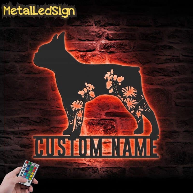 Custom-FLoral-Boston-Terriers-Metal-Wall-Art-LED-Light-5.jpg