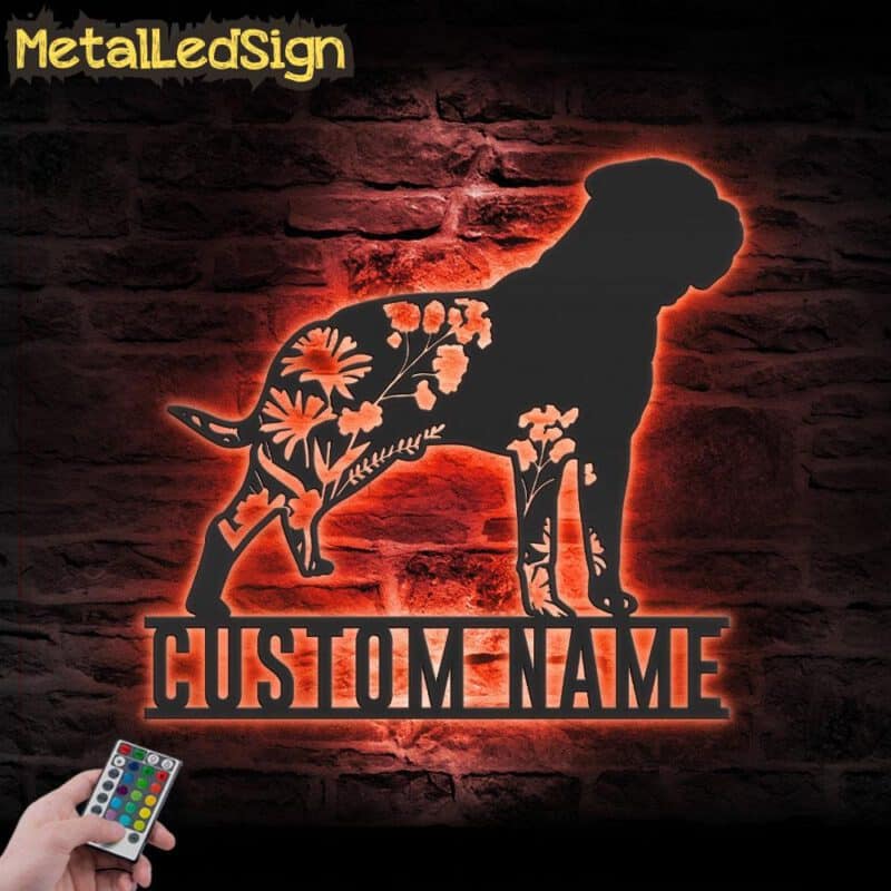 Custom-FLoral-Bullmastiff-Metal-Wall-Art-LED-Light-5.jpg