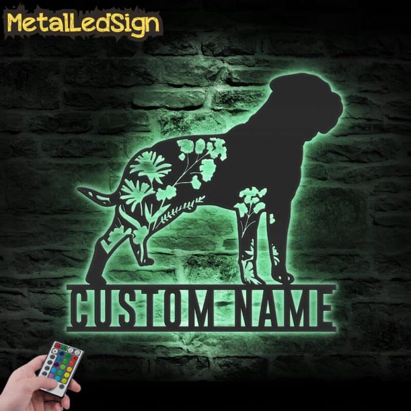 Custom-FLoral-Bullmastiff-Metal-Wall-Art-LED-Light-7.jpg