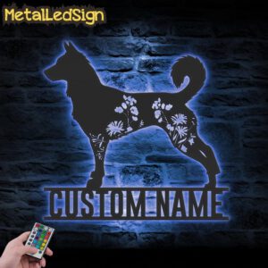 Custom-FLoral-Canaan-Dog-Metal-Wall-Art-LED-Light-3.jpg