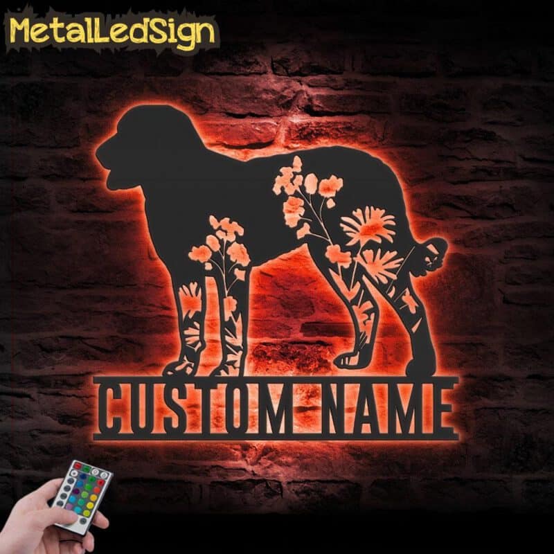 Custom-FLoral-Chesapeake-Bay-Retriever-Metal-Wall-Art-LED-Light-5.jpg