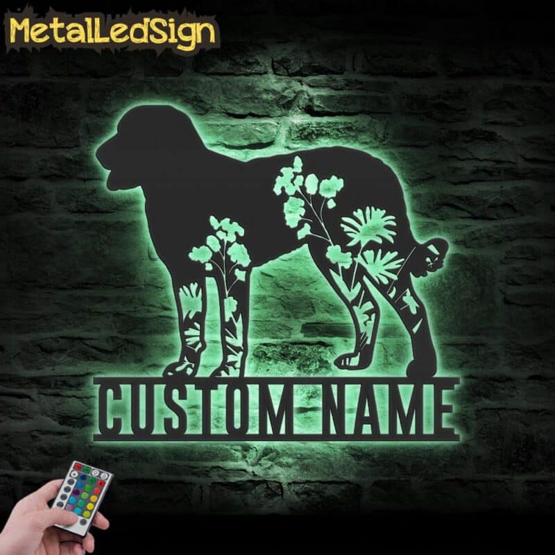 Custom-FLoral-Chesapeake-Bay-Retriever-Metal-Wall-Art-LED-Light-7.jpg