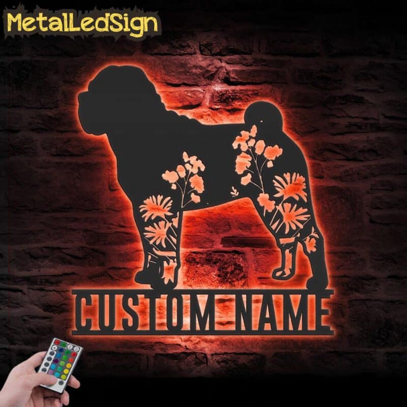 Custom-FLoral-Chinese-Shar-Pei-Metal-Wall-Art-LED-Light-5.jpg